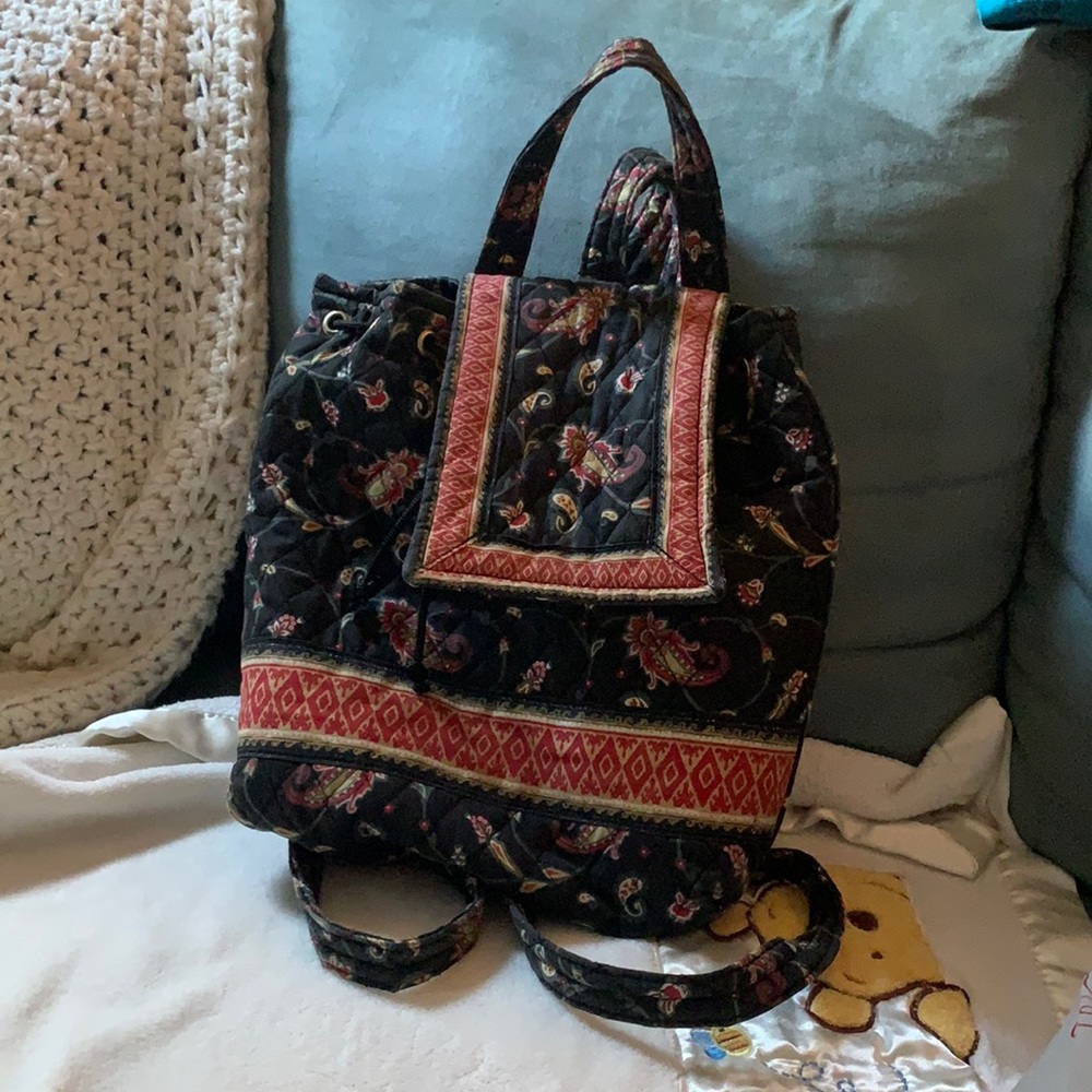 vintage fabric backpack